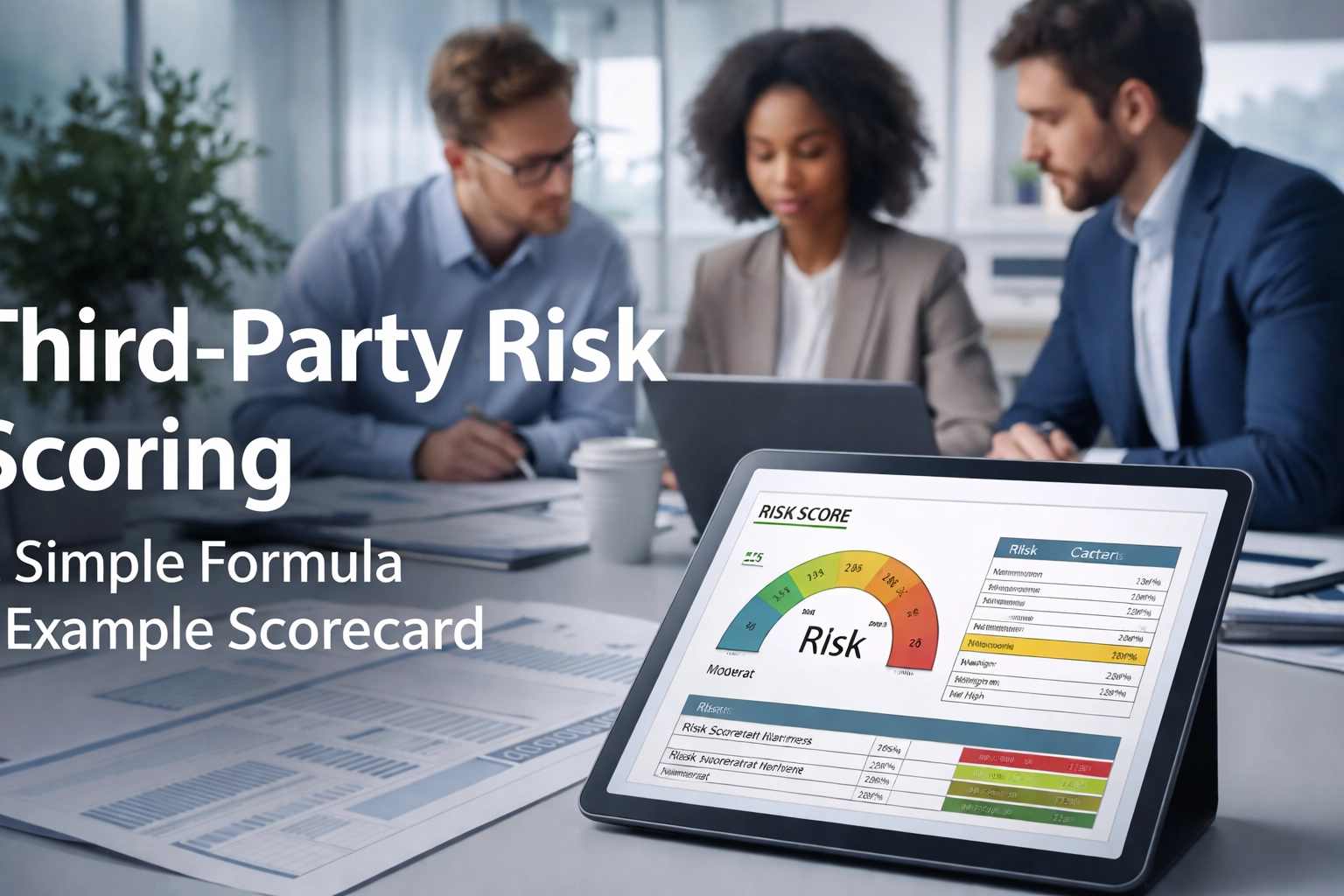 Third party risk scoring
