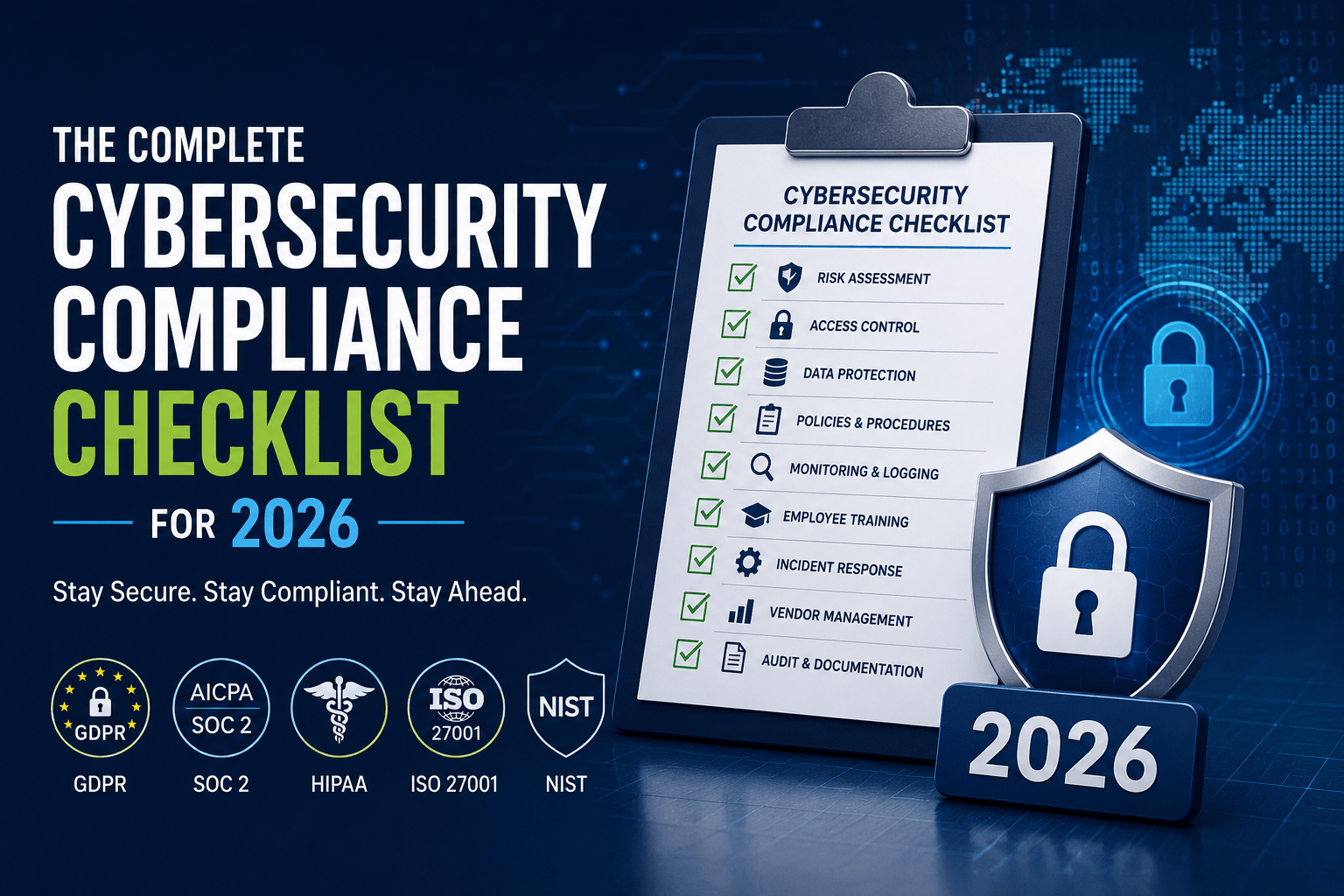 The Complete Cybersecurity Compliance Checklist for 2026