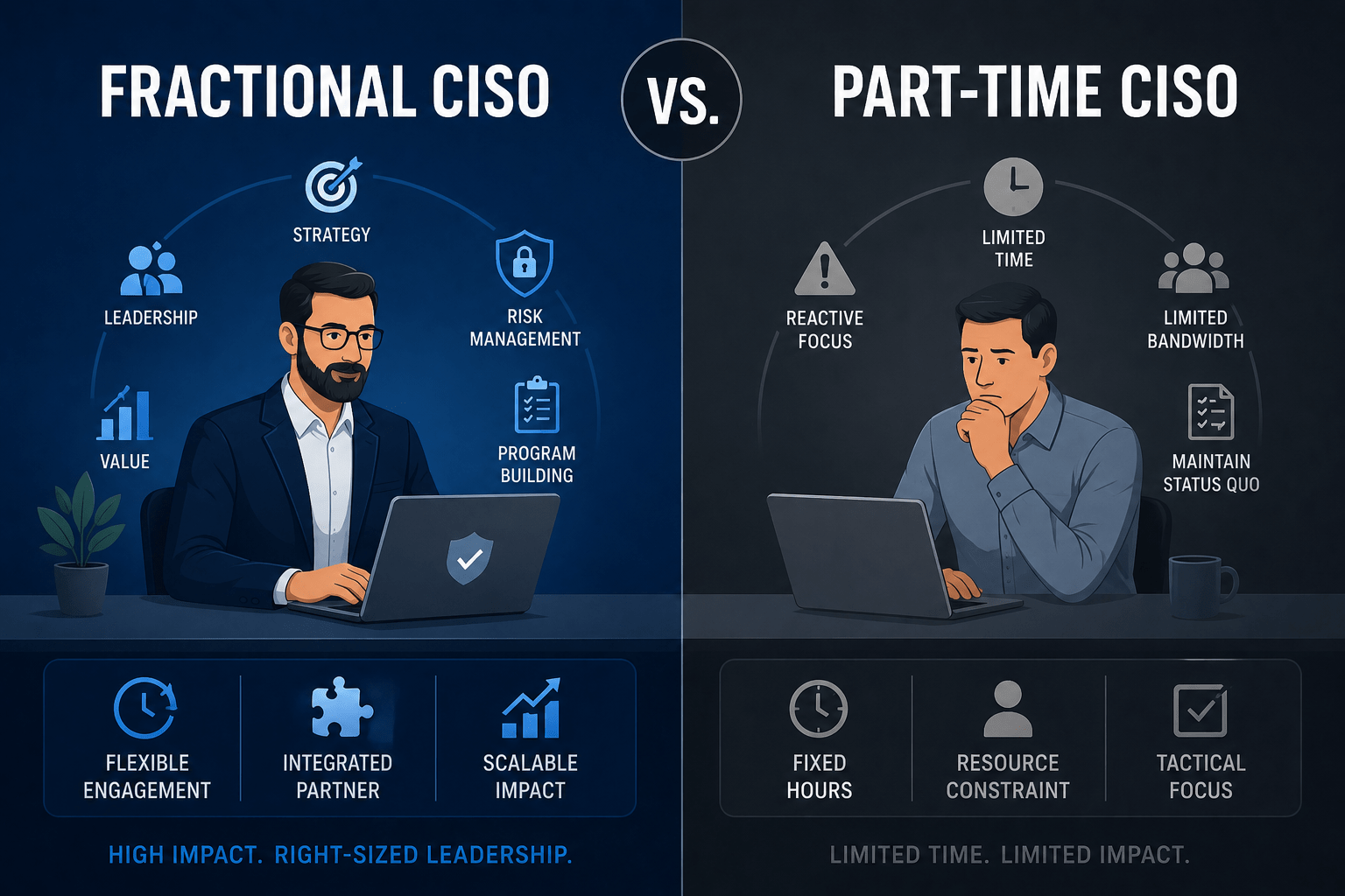 Fractional CISO vs. Part-Time CISO: What's the Difference?
